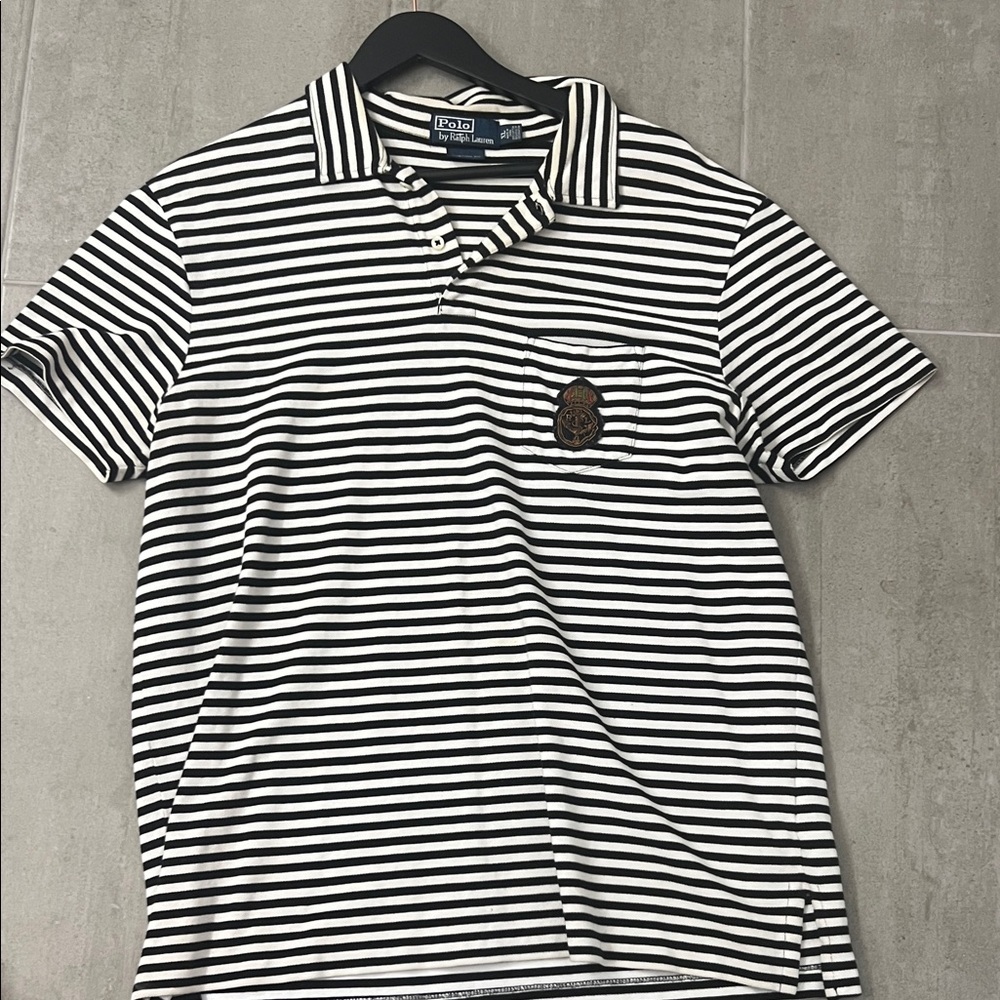 Polo by Ralph Lauren Black and White Striped Shirt